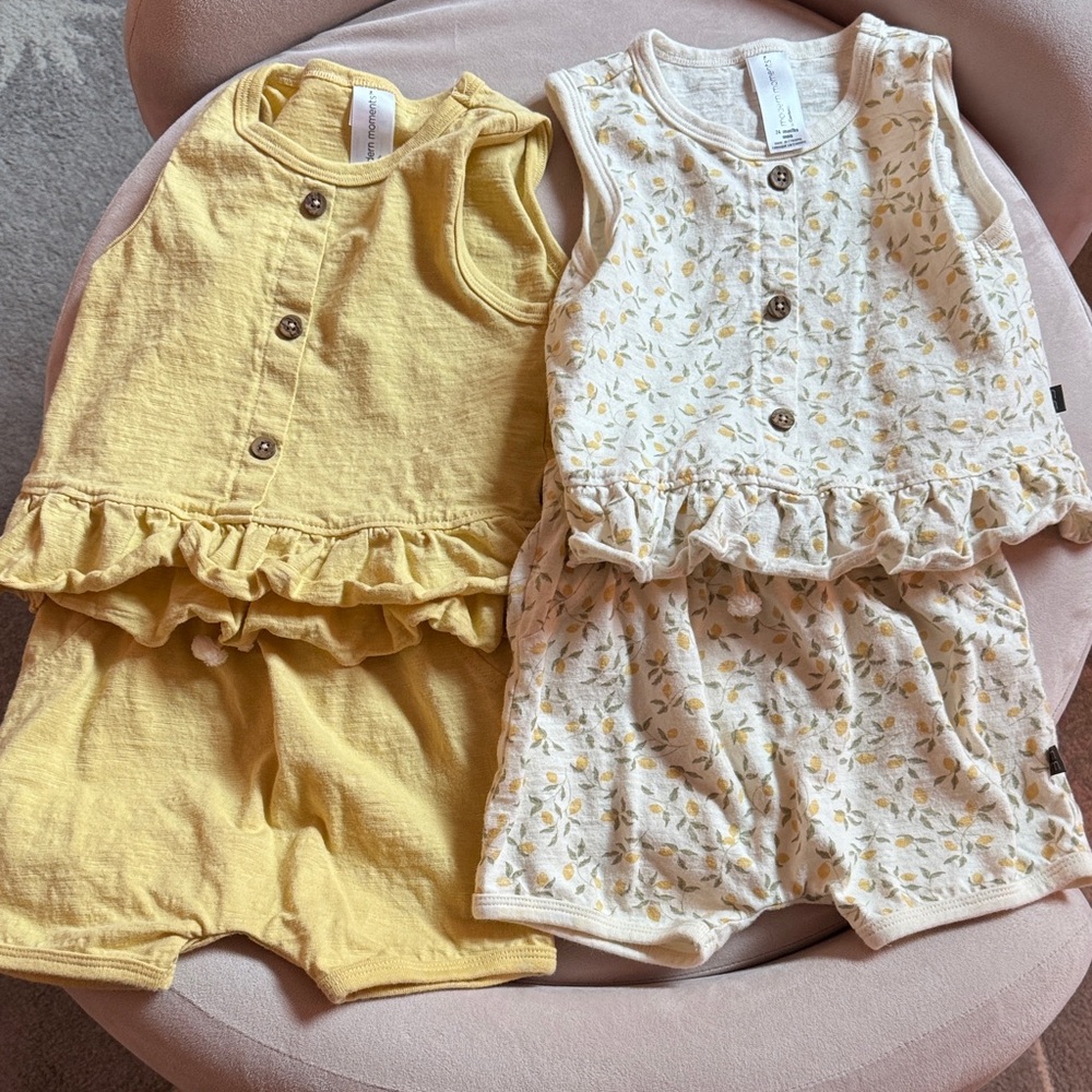 Modern Moments Yellow and Floral Baby Set